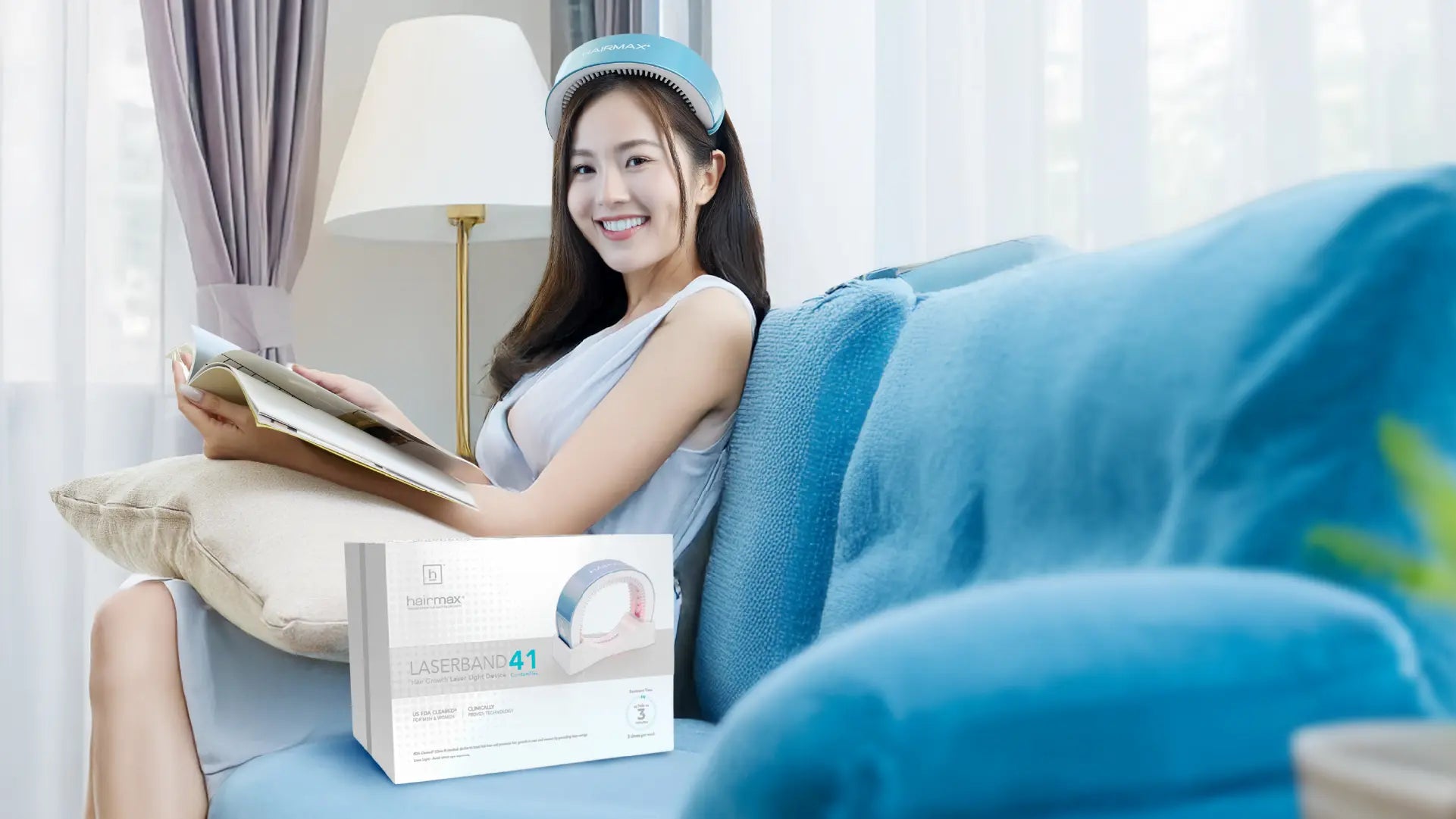 ที่คาดผม เลเซอร์ LLLT ปลูกผม แก้ผมร่วง ผมบางจากพันธุกรรม ผ่านการรับรอง FDA สหรัฐอเมริกา